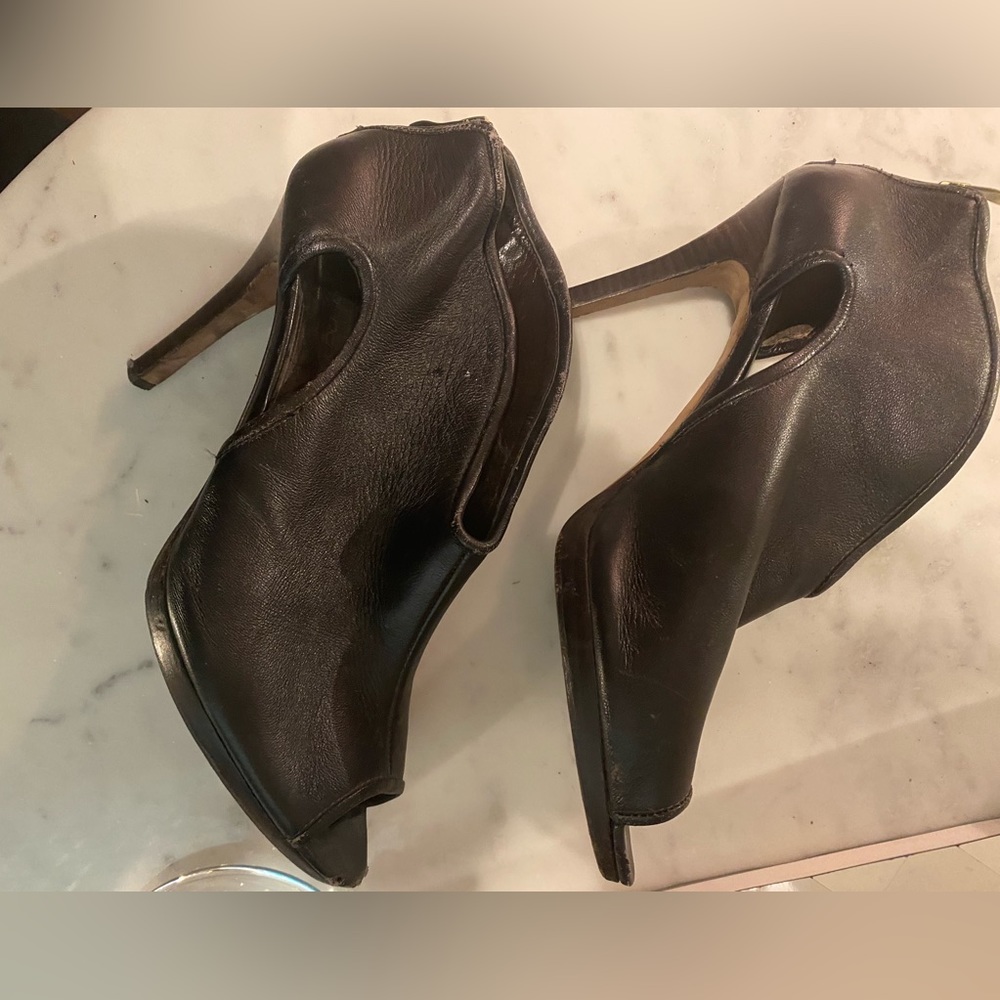 Leather booties